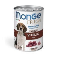 Monge Fresh adult konservuotas pašaras šunims su veršienos gabaliukais 400g