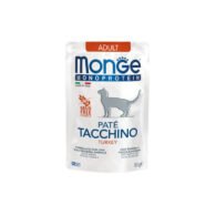 Monge Monoprotein Adult begrūdis konservuotas pašaras katėms su kalakutiena 85g