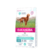 Eukanuba Daily Care Sensitive Digestion Adult visavertis pašaras suaugusiems jautrų virškinimą turintiems šunims 12kg