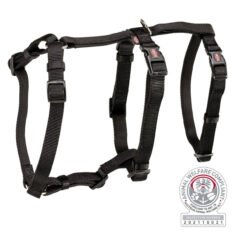 TRIXIE Panic petnešos su apsauga nuo nuo pabėgimo, S-M 40-65 cm-15 mm, juodos