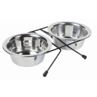 TRIXIE Dubenėlių kompl., nerūd. plienas-metalas, 2x0.75 l, ø 17 cm-33x8x19 cm