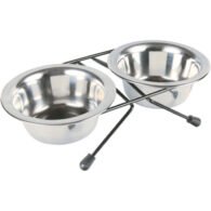 TRIXIE Dubenėlių kompl., nerūd. plienas-metalas, 2x0.2 l, ø 11 cm-24x6x14 cm