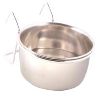 4.1_5493 TRIXIE Dubenėlis paukščiams, nerūd. plienas su laikikliu, 150 ml/7 cm (pak.4)