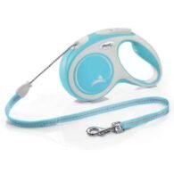 FLEXI Comfort Cord baltas/žydras pavadėlis M-8m 20kg