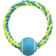Trixie ring, rope with tennis ball, 6 cm/18 cm