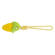 Trixie toy for dogs corn cob on a rope, TPR, 13 cm/34 cm